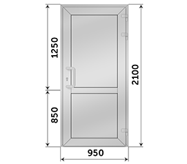 Одностворчатая дверь глухая ТАТПРОФ ТПТ-72ПС 950x2100