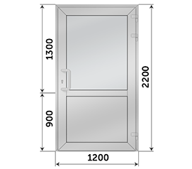 Одностворчатая дверь глухая Reynaers CS 77 1200x2200